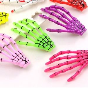 Creepy Colorful Hand Halloween Barrettes Hair Accessory Clip